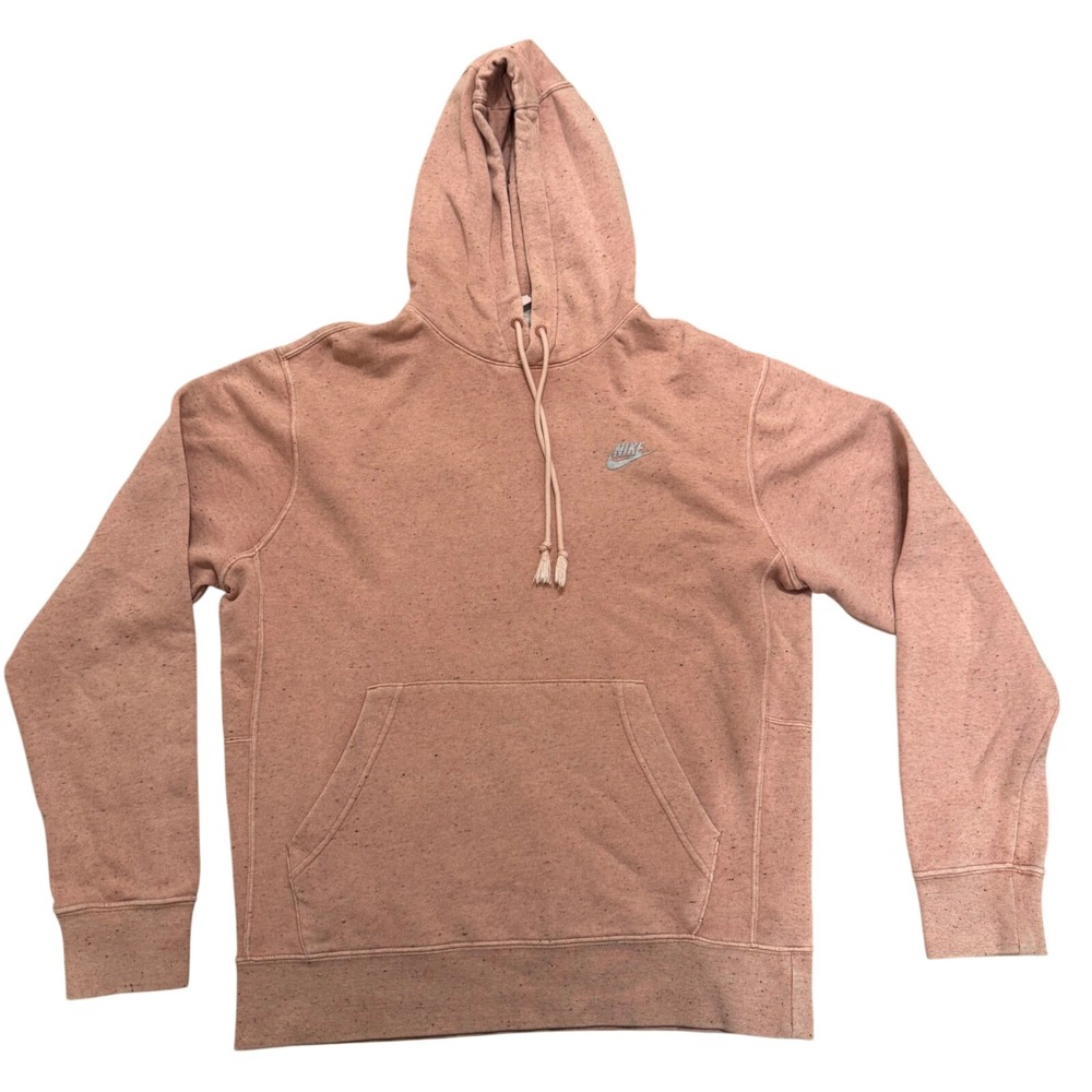 Nike Speckled Pink Speckle Cotton‎ Blend Hoodie Pullover Sweatshirt Women's M